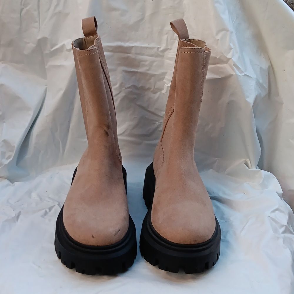 H&M Women's Beige Ankle Boots NWOB - Picture 3 of 12